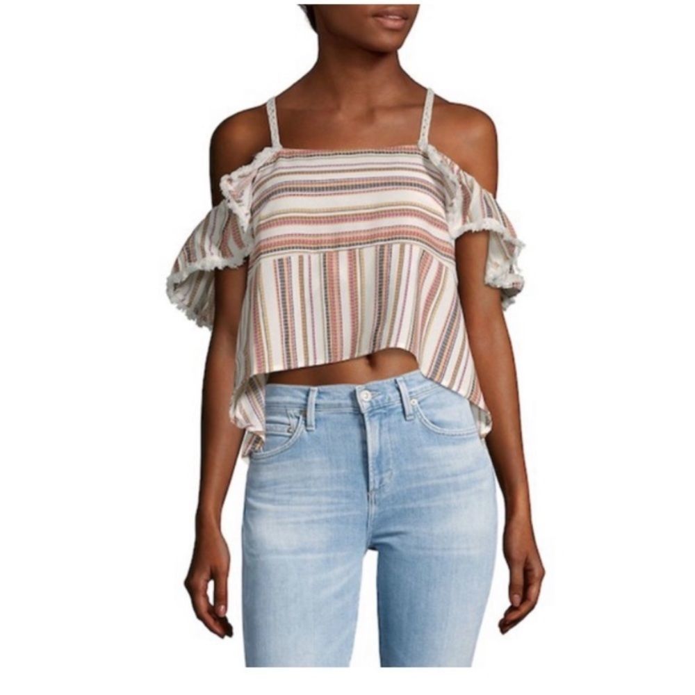 Anthropologie MOON RIVER Cold Shoulder Tank